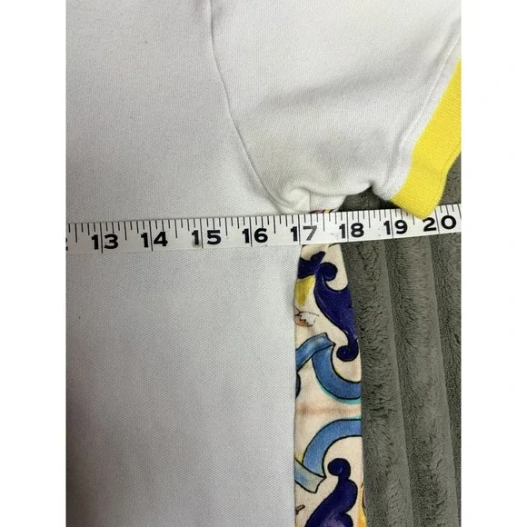 AKOO Mens Polo‎ Shirt Size S Colorful Preppy Embroidered Unique Multocolor - Picture 6 of 9